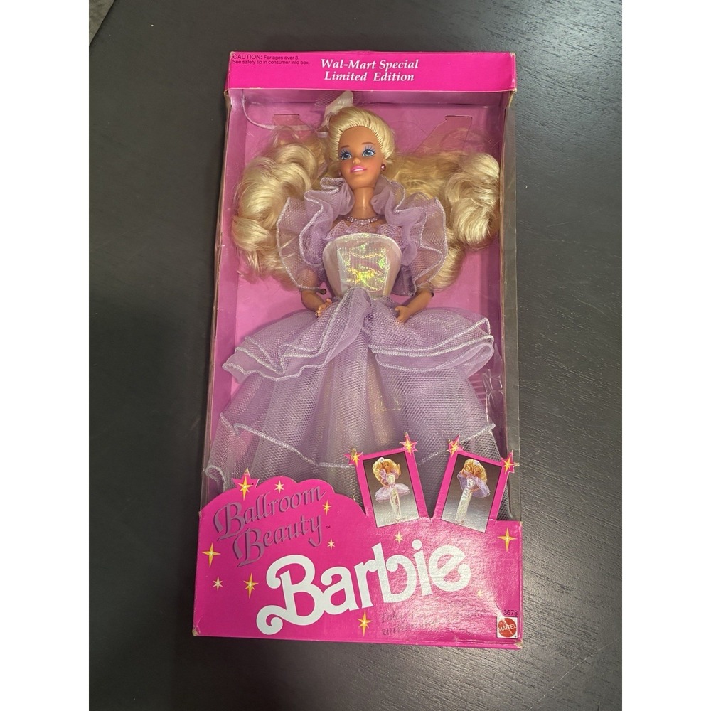 Mattel Ballroom Beauty Barbie Doll 1991 Walmart Special Limited Edition #3678